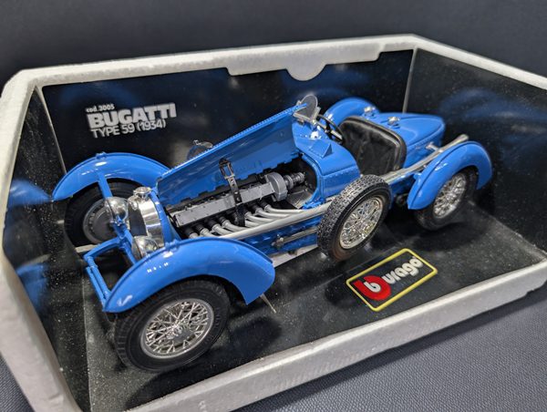 Macheta Bburago 1:18, 1934 Bugatti Type 59 - imagine 3